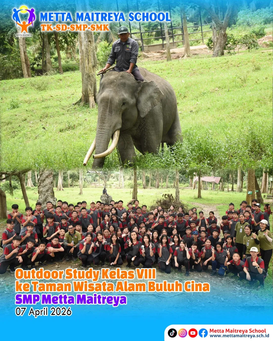 Outdoor Study ke Taman Wisata Alam Buluh Cina - SD Metta Maitreya